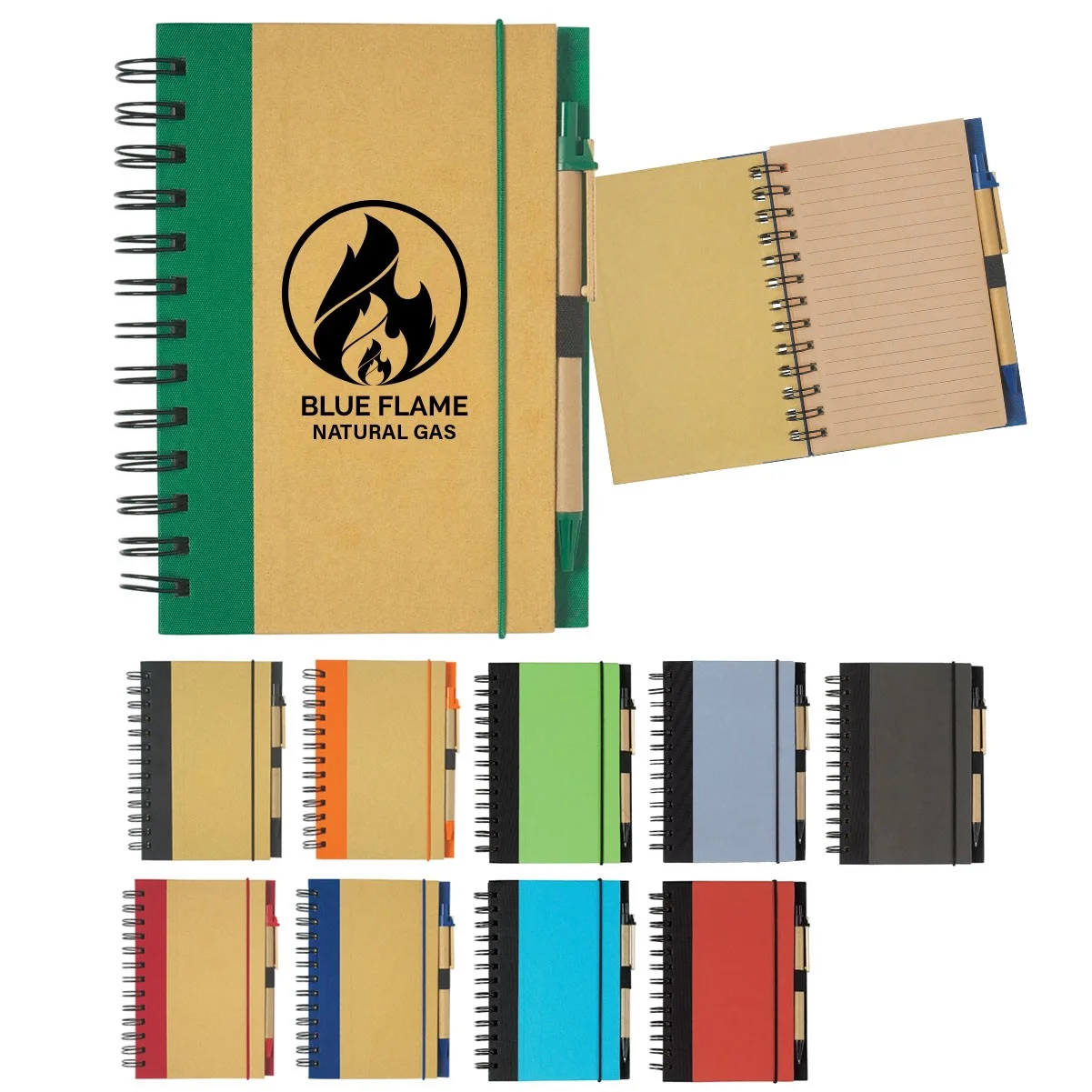 Eco Inspired Spiral Notebook & Pen