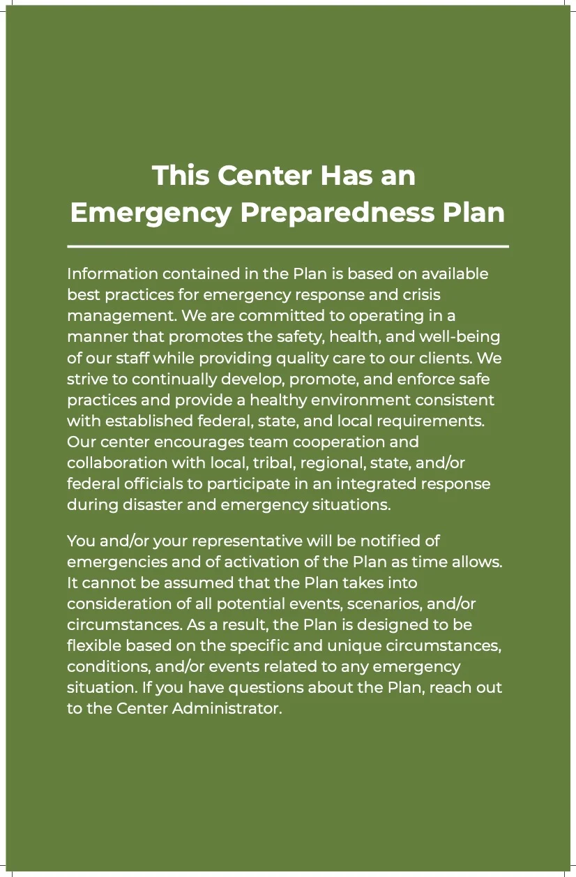 Poster - Emergency Preparedness Plan